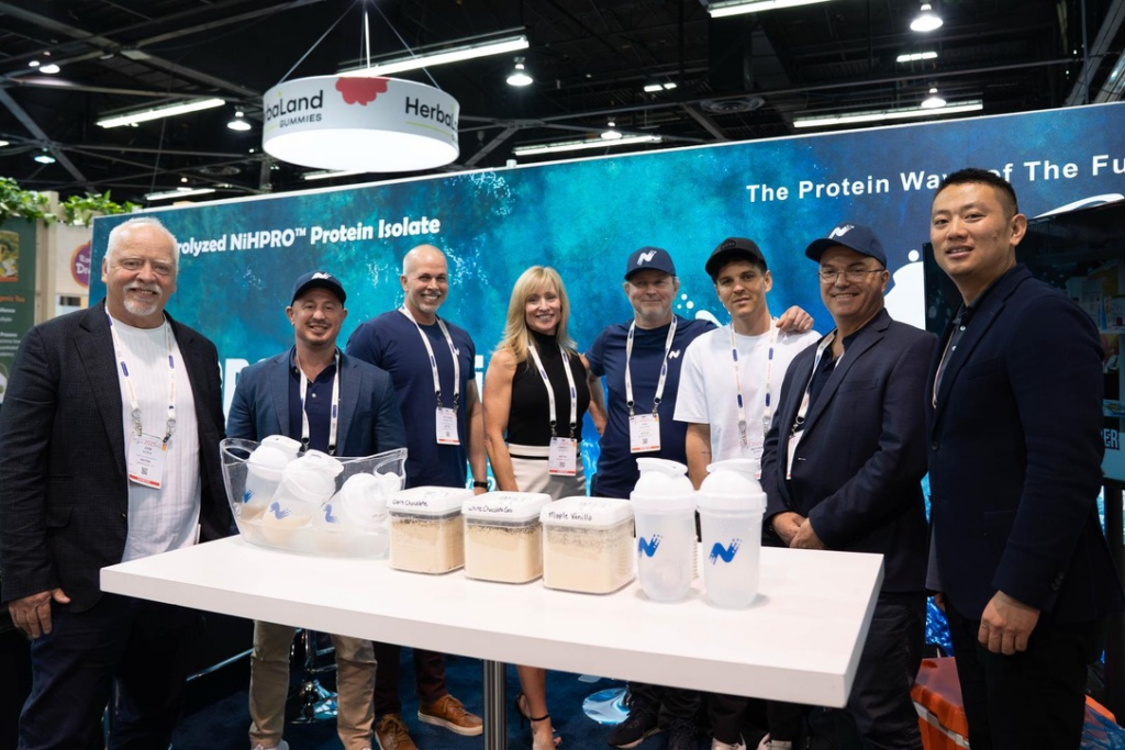 NiHTEK® Expo West 2025 booth and Sportec showcasing NiHPRO®, NiHPRO-Bev®, and KARBFiX®—innovations in performance nutrition.